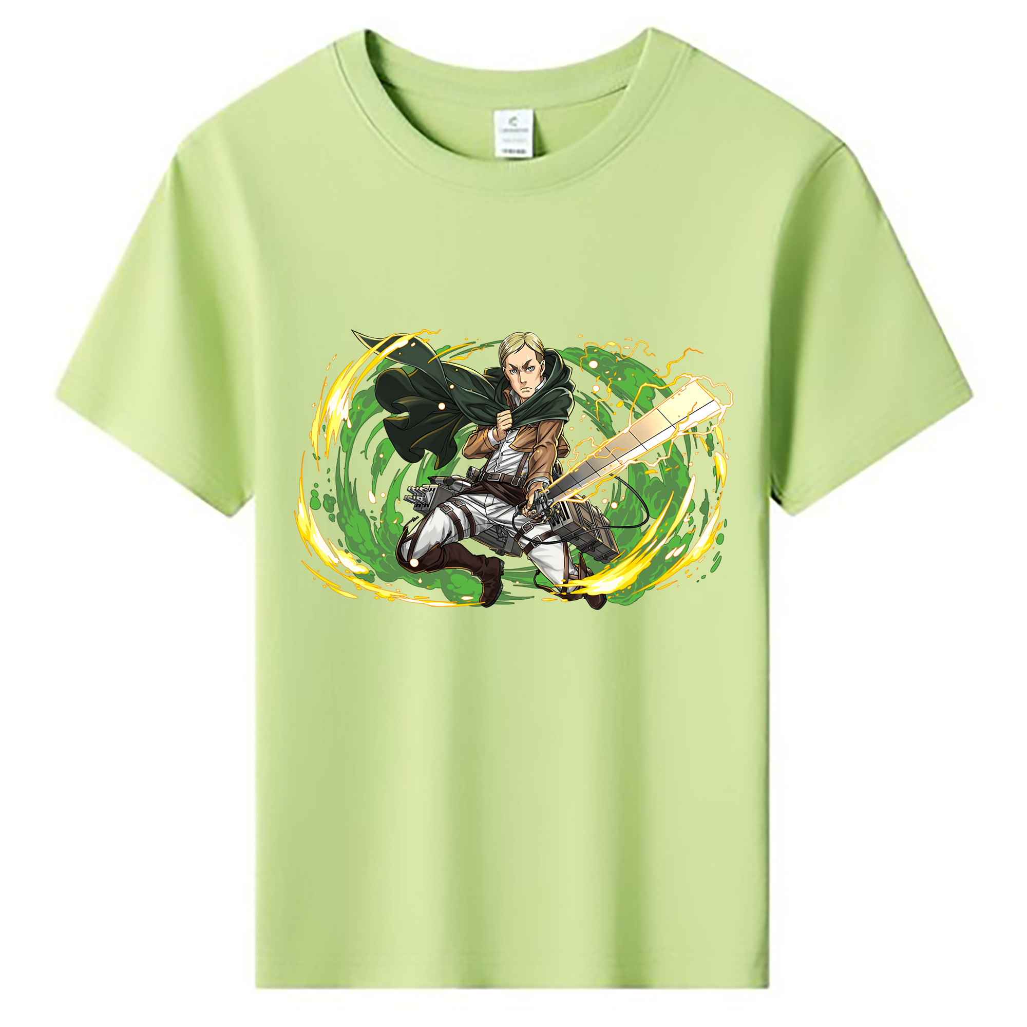 （画像用） 進撃の巨人 エルヴィン・スミス Attack on Titan Erwin Smith 綿100％キッズTシャツ（フロントプリント）